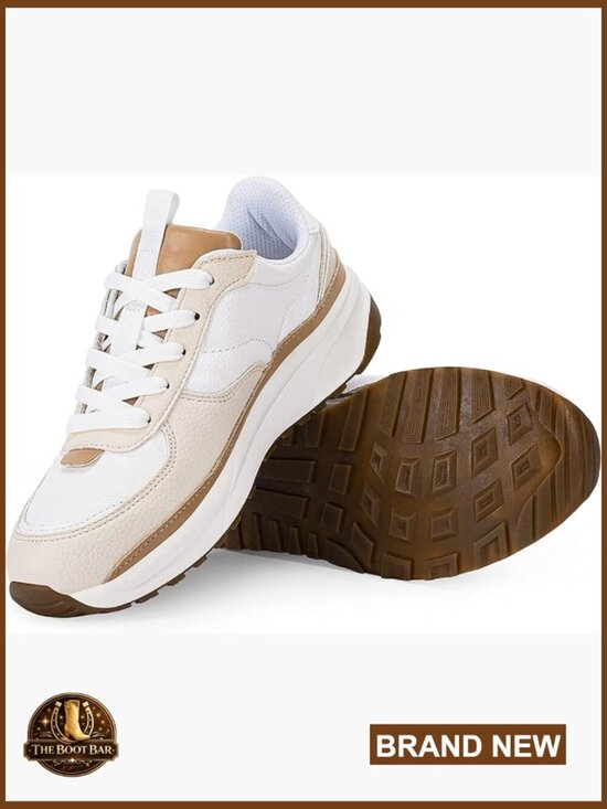 Shoes - Lace Up Platform Sneakers Fashion Athletic Tennis Walking Shoes Women
